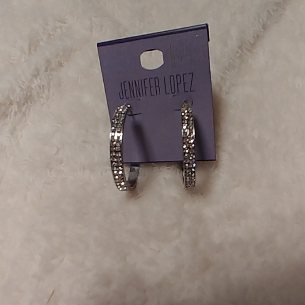 Jennifer Lopez Bling Hoop Earrings